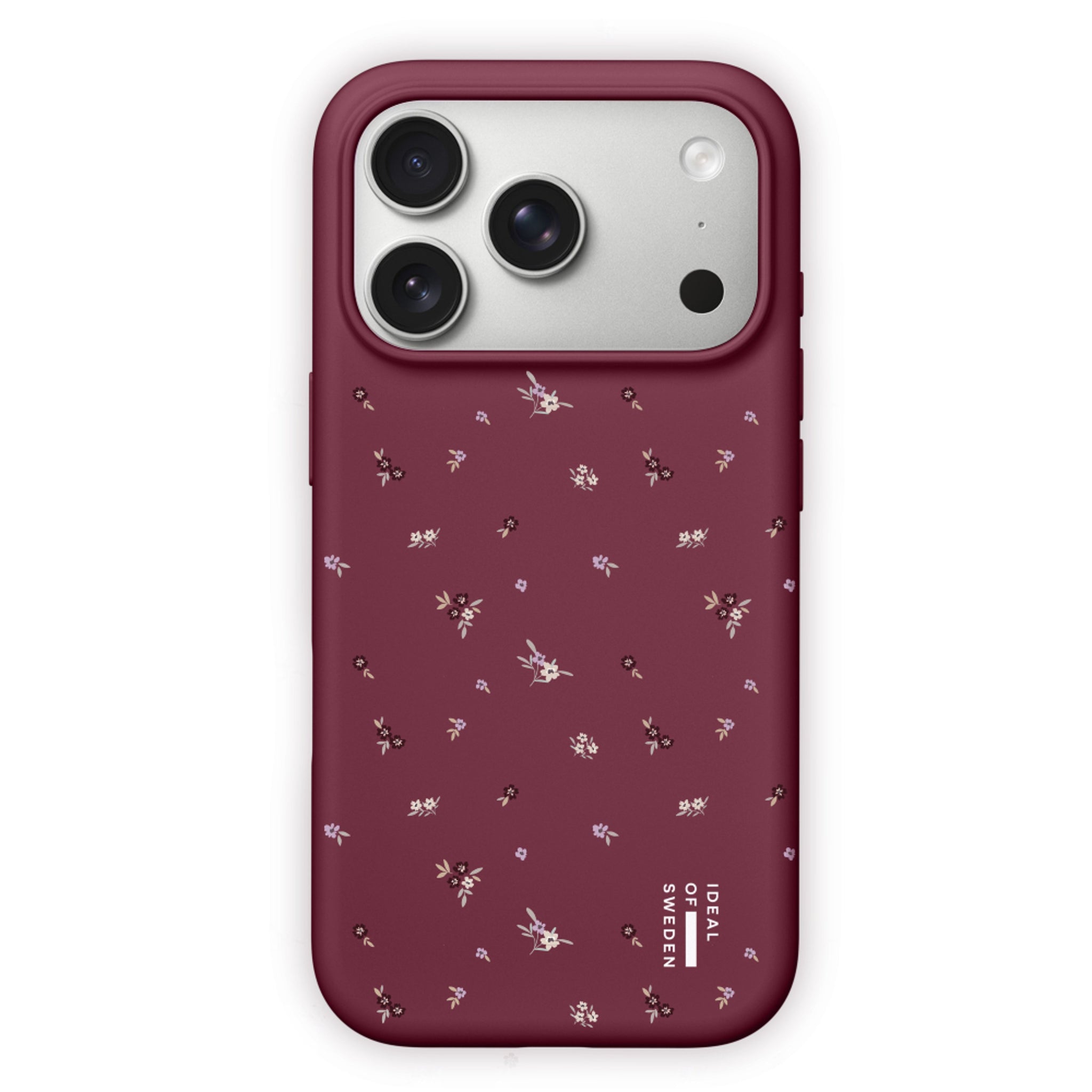 iPhone 18 Pro / 17 Pro iDeal Of Sweden Silikone Cover - MagSafe Kompatibelt - Fine Wine Bloom