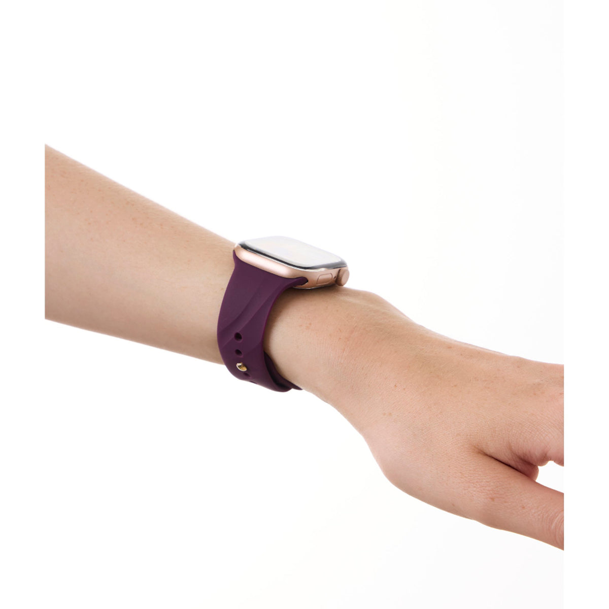 iDeal of Sweden Apple Watch (38/40/SE/41/42mm) Soft Swirl Silikonerem - Str. M/L - Velvet Plum