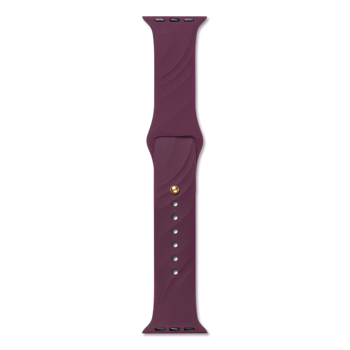 iDeal of Sweden Apple Watch (42/44/SE/45/46/49mm) Soft Swirl Silikonerem - Str. S/M - Velvet Plum