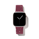 Apple Watch (38/40/SE/41/42mm) iDeal of Sweden Silikonerem - Str. M/L - Fine Wine Bloom