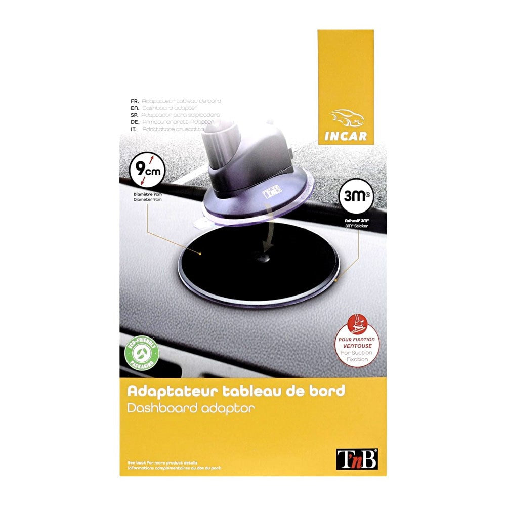 T'NB Instrumentadapter for Sugekoppmontering - 90mm - Svart