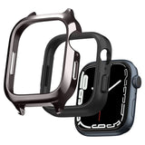 Apple Watch (44/45) Spigen Metal Fit Pro - Aluminium Cover og Rem af Rustfri Stål - Sort