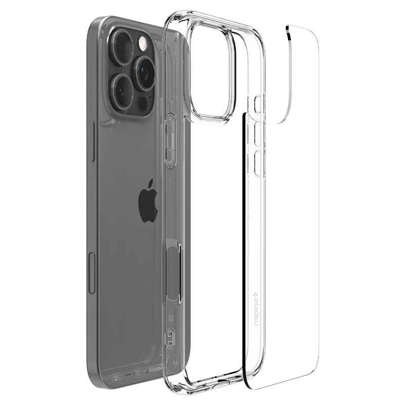 iPhone 16 Pro Max Spigen Crystal Hybrid-deksel - Gjennomsiktig