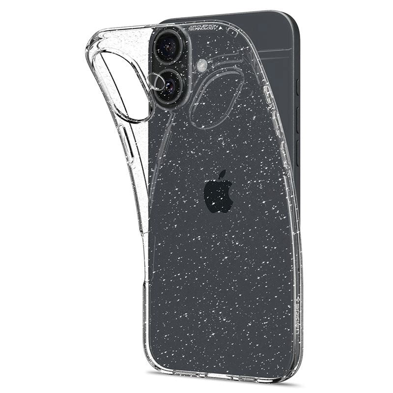 iPhone 16 Plus Spigen Liquid Crystal Glitter Bakdeksel - Gjennomsiktig