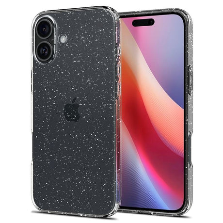 iPhone 16 Plus Spigen Liquid Crystal Glitter Bakdeksel - Gjennomsiktig