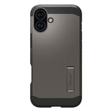 iPhone 16 Spigen Tough Armor-deksel m. Stativ - MagSafe-kompatibel - Gunmetal