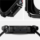 Spigen Rugged Armor Cover - Apple Watch 10 (42mm) - Fleksibel plast - Svart