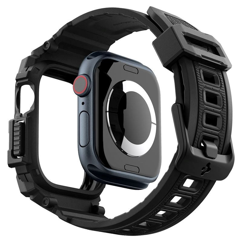 Spigen Rugged Armor Pro Apple Watch (38/40/SE/41/42 mm) - Rem m. Omslag - Svart