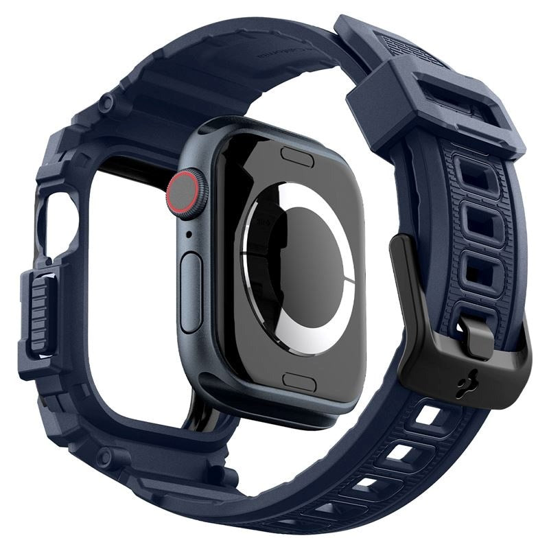 Spigen Rugged Armor Pro Apple Watch (38/40/SE/41/42 mm) - Rem m. Omslag - Blå