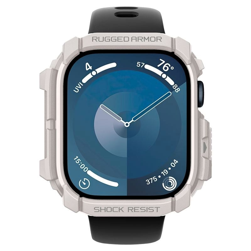 Spigen Rugged Armor Cover - Apple Watch 10 (46mm) - Fleksibel plast - Beige
