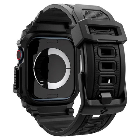 Spigen Rugged Armour Pro Strap m. Deksel - Apple Watch 10 (46mm) - Svart