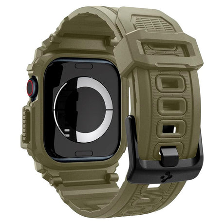 Spigen Rugged Armour Pro Strap m. Deksel - Apple Watch 10 (46mm) - Grønn