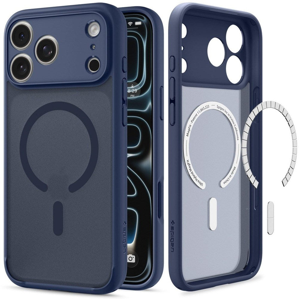 iPhone 18 Pro / 17 Pro Spigen Ultra Hybrid Bagside Cover - MagSafe Kompatibel - Mat Blå
