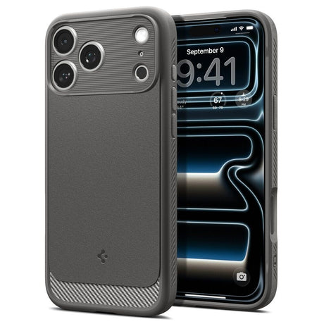 iPhone 18 Pro / 17 Pro Spigen Rugged Armor Bagside Cover - MagSafe Kompatibel - Grå