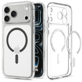 iPhone 18 Pro / 17 Pro Spigen Ultra Hybrid Bagside Cover - MagSafe Kompatibel - Gennemsigtig / Grå