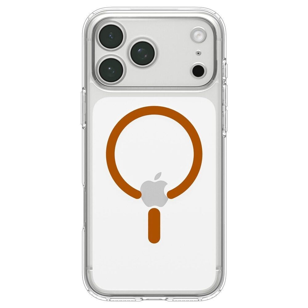 iPhone 18 Pro / 17 Pro Spigen Ultra Hybrid Bagside Cover - MagSafe Kompatibel - Gennemsigtig / Orange