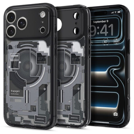 iPhone 18 Pro Max / 17 Pro Max Spigen Ultra Hybrid Bagside Cover - MagSafe Kompatibel - Gennemsigtig / Sort