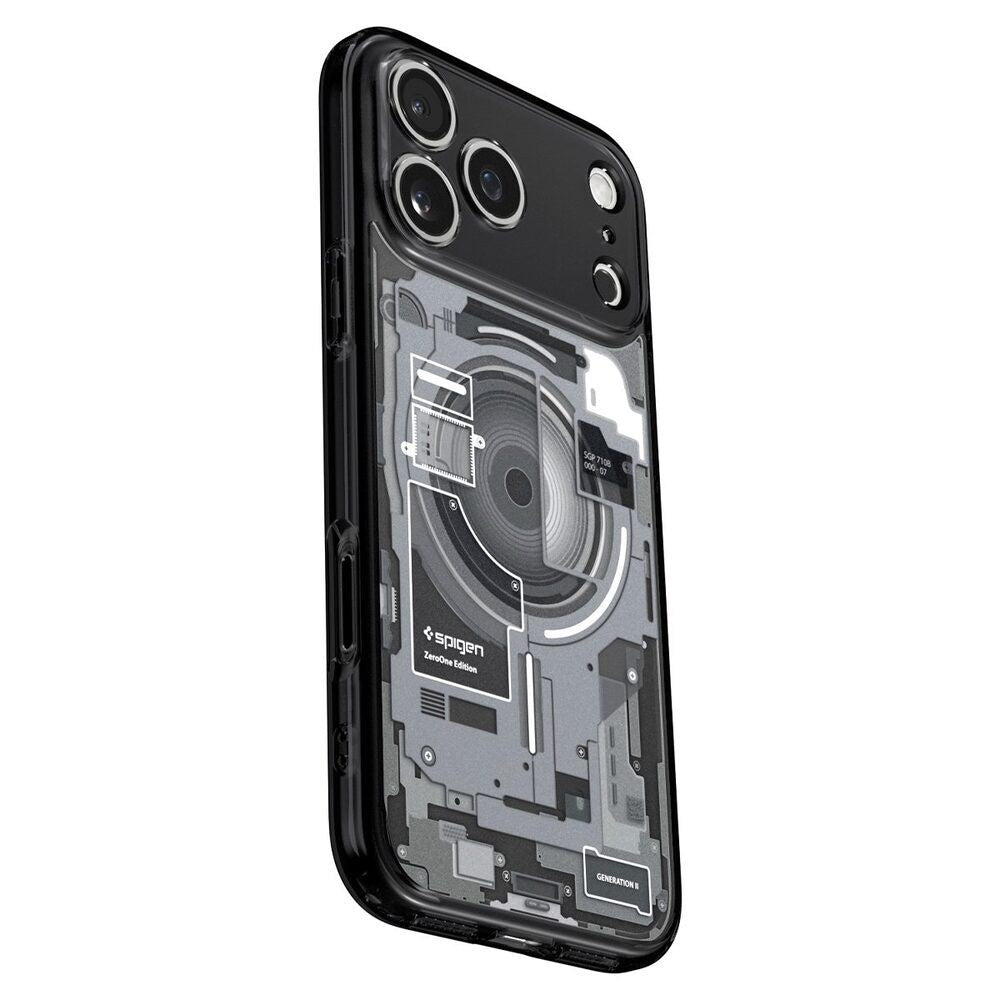 iPhone 18 Pro / 17 Pro Spigen Ultra Hybrid Bagside Cover - MagSafe Kompatibel - Gennemsigtig / Sort