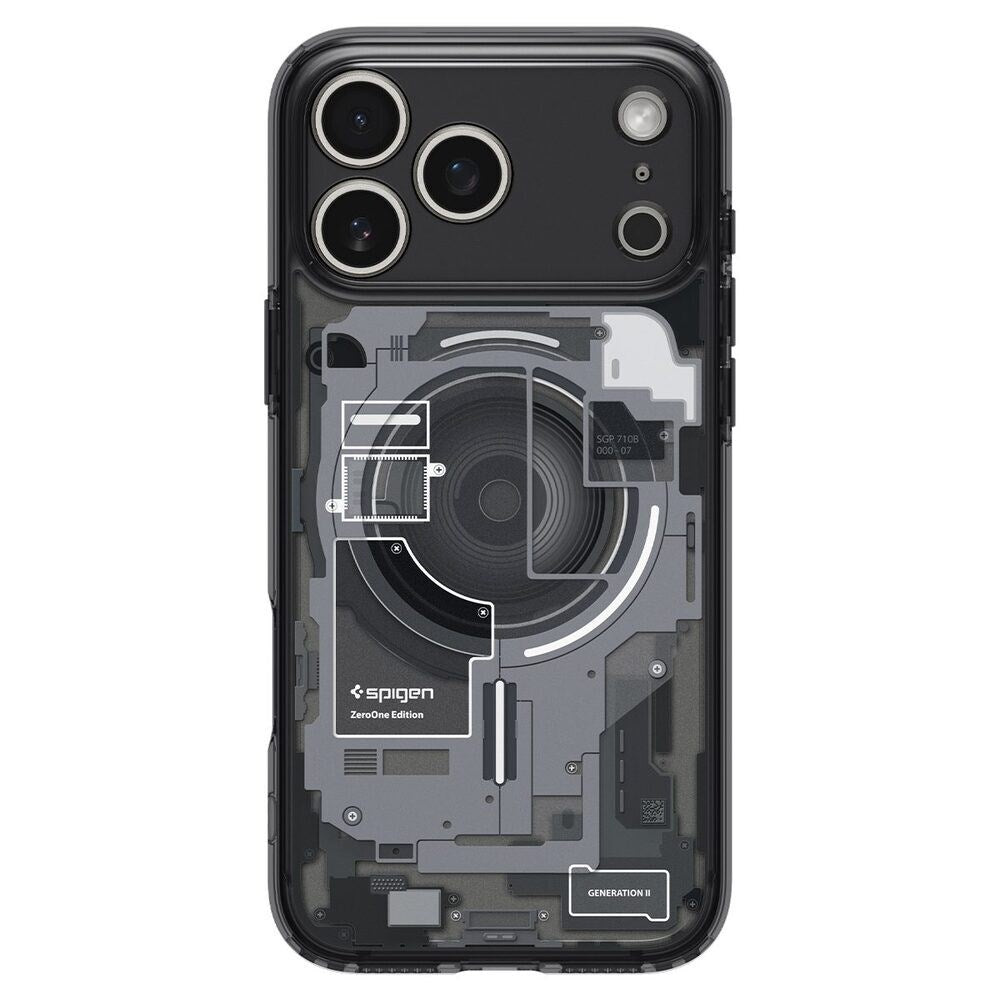 iPhone 18 Pro Max / 17 Pro Max Spigen Ultra Hybrid Bagside Cover - MagSafe Kompatibel - Gennemsigtig / Sort