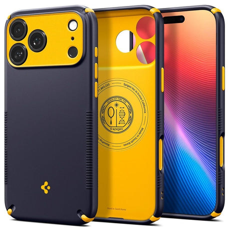 iPhone 18 Pro / 17 Pro Spigen Nano Pop Hybrid Bagside Cover - MagSafe Kompatibel - Blå / Gul