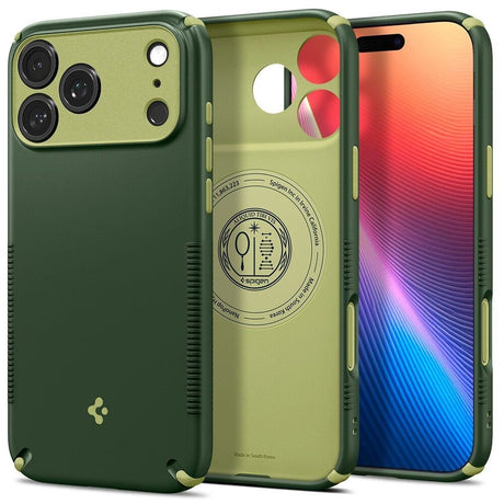 iPhone 18 Pro Max / 17 Pro Max Spigen Nano Pop Hybrid Bagside Cover - MagSafe Kompatibel - Grøn