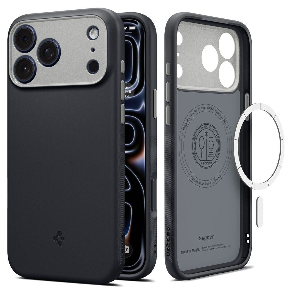 iPhone 18 Pro / 17 Pro Spigen Nano Pop Bagside Cover - MagSafe Kompatibel - Sort