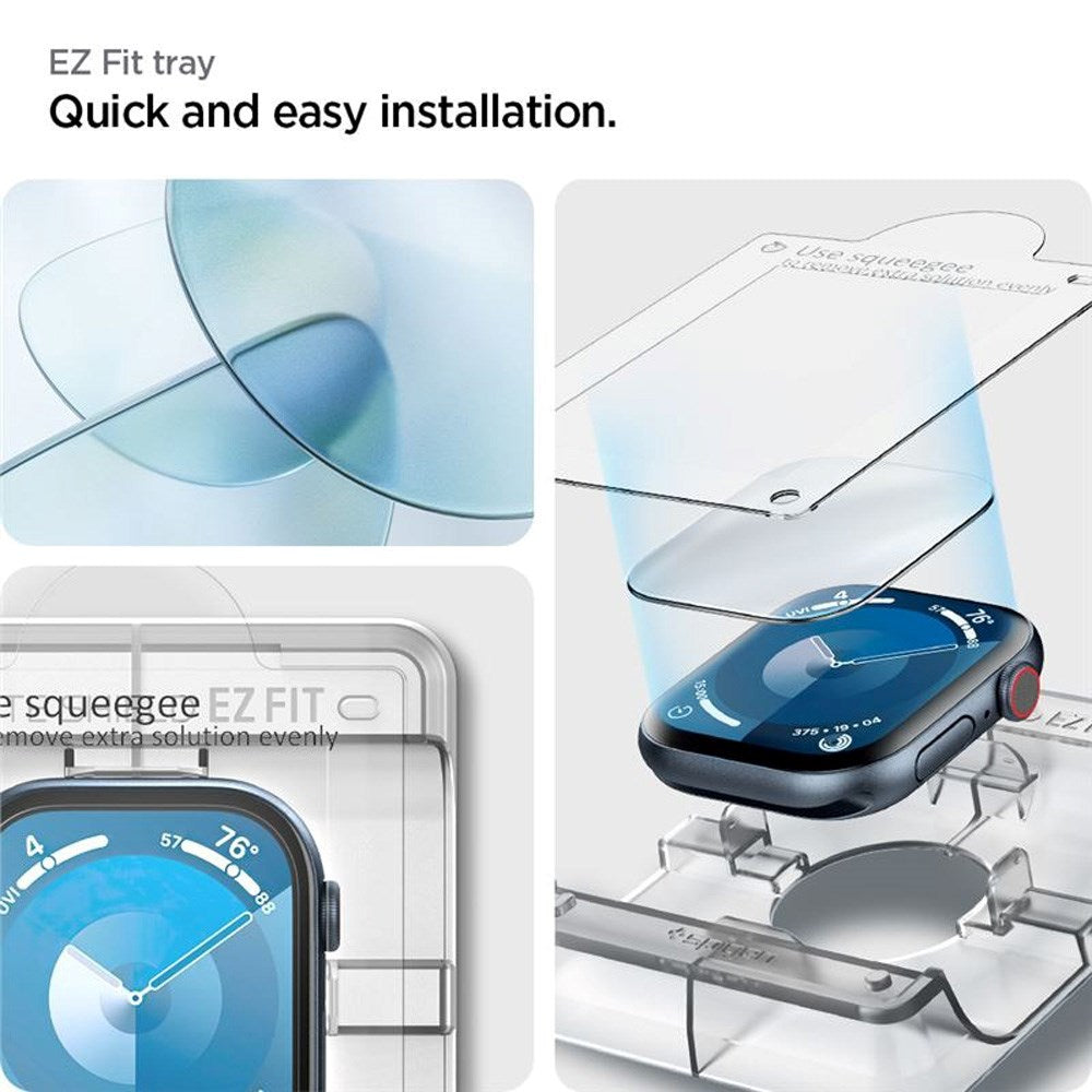 Apple Watch 10 (42 mm) - Spigen - Fleksibel skjermbeskytter 2-pakning - Gjennomsiktig