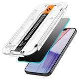 iPhone 15 Pro Max Spigen EZ Fit Glas.tR Beskyttelsesglass 2 stk. - Personvernfilter - Veskevennlig - Gjennomsiktig