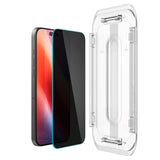 iPhone 17 Pro Max / 16 Pro Max Spigen EZ Fit Glas.tR Skærmbeskyttelse 2. Stk - Privacy Filter - Case Friendly - Gennemsigtig