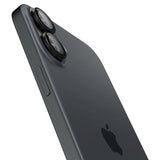 iPhone 17 / 16 / 16 Plus Spigen EZ Fit. tR Optik Pro Kameralinse Beskyttelse - 2 Stk - Gennemsigtig / Sort