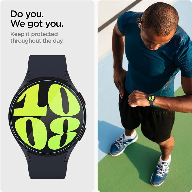 Spigen Samsung Galaxy Watch 7 (44mm) EZ Fit GLAS.tR Skjermbeskytter - 2 stk - Gjennomsiktig