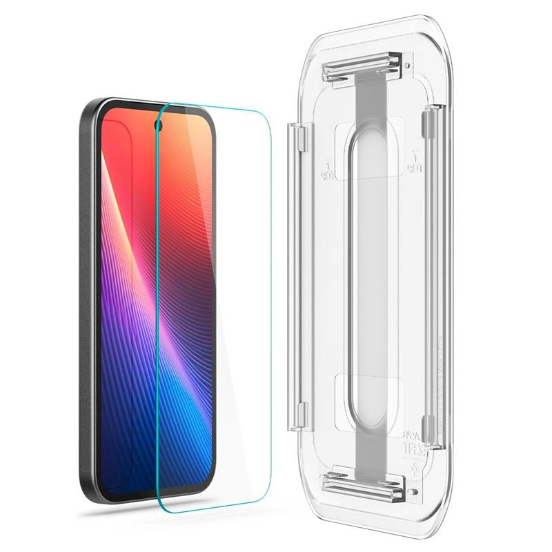Spigen EZ Fit Glass tR Skjermbeskytter - Google Pixel 9a - 2 stk - Case Friendly - Gjennomsiktig