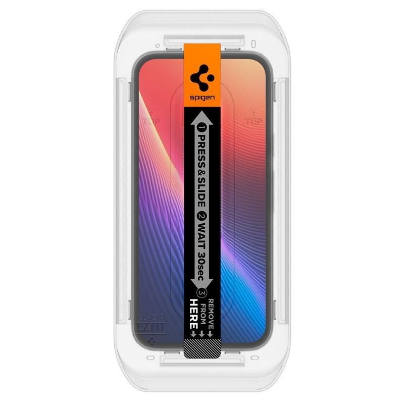 Spigen EZ Fit Glass tR Skjermbeskytter - Google Pixel 9a - 2 stk - Case Friendly - Gjennomsiktig