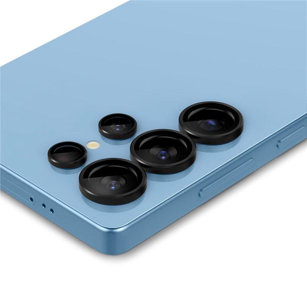 Spigen EZ Fit Optik Pro - Samsung Galaxy S25 Ultra - Kameralinsebeskytterglass - 2 stk - Svart