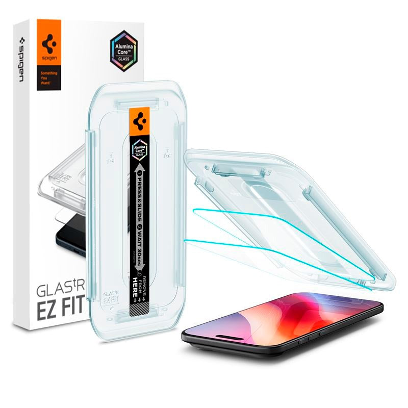 Spigen - iPhone Air - Glass tR EZ Fit Skærmbeskyttelsesglas - 2 stk - Gennemsigtig