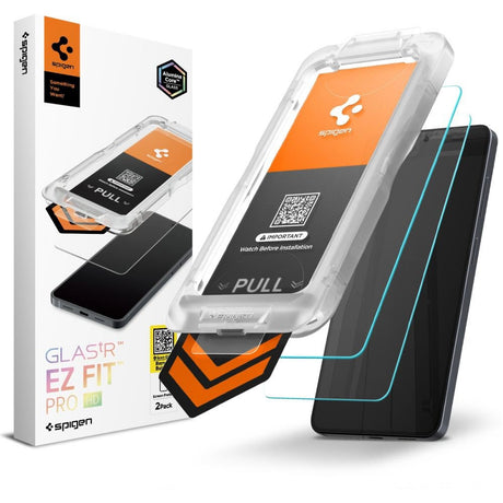 Spigen Samsung Galaxy S26+ (Plus) Glass tR EZ Fit Pro HD Skærmglas - 2 stk - Gennemsigtig