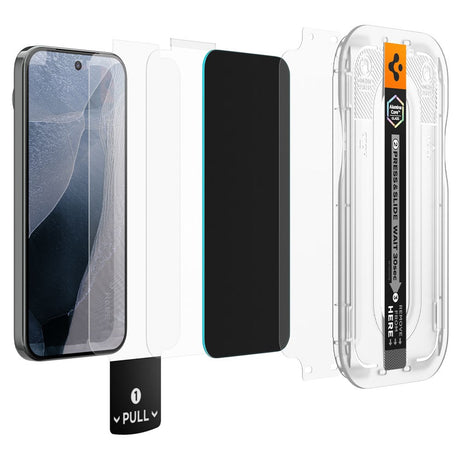 Google Pixel 11 Pro / 10 Pro / 9 Pro / 9 Spigen Glass tR EZ Fit Pro Beskyttelsesglas - Privacy - 2 stk - Gennemsigtig
