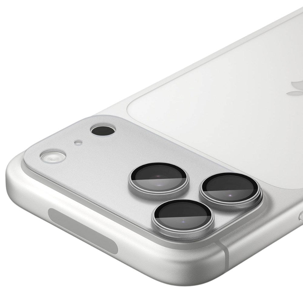 iPhone 18 Pro Spigen Glass tR EZ Fit Optik Pro XL Kamerabeskytter - Sølv