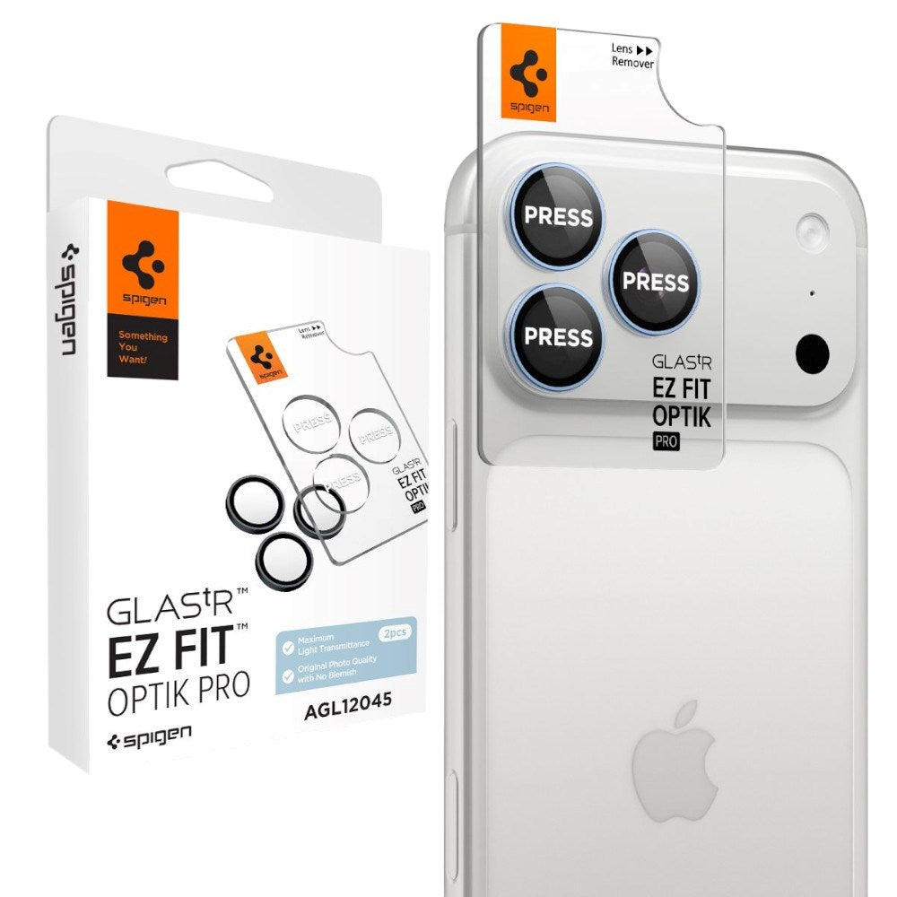 iPhone 18 Pro / 18 Pro Max Spigen Glass tR EZ Fit Optik Pro Kamerabeskytter - 2 stk - Blå