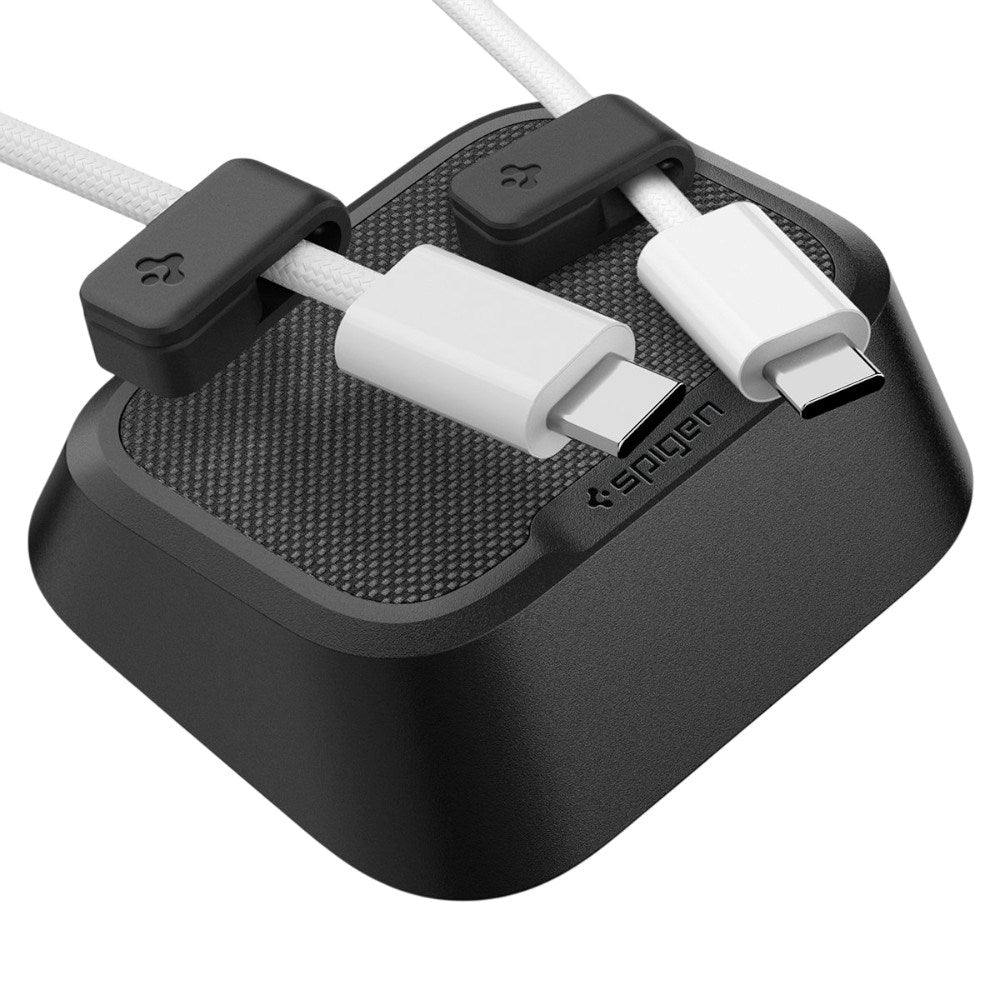 Spigen Magnetisk Kabelholder - 2 stk. Kabelclips - Sort