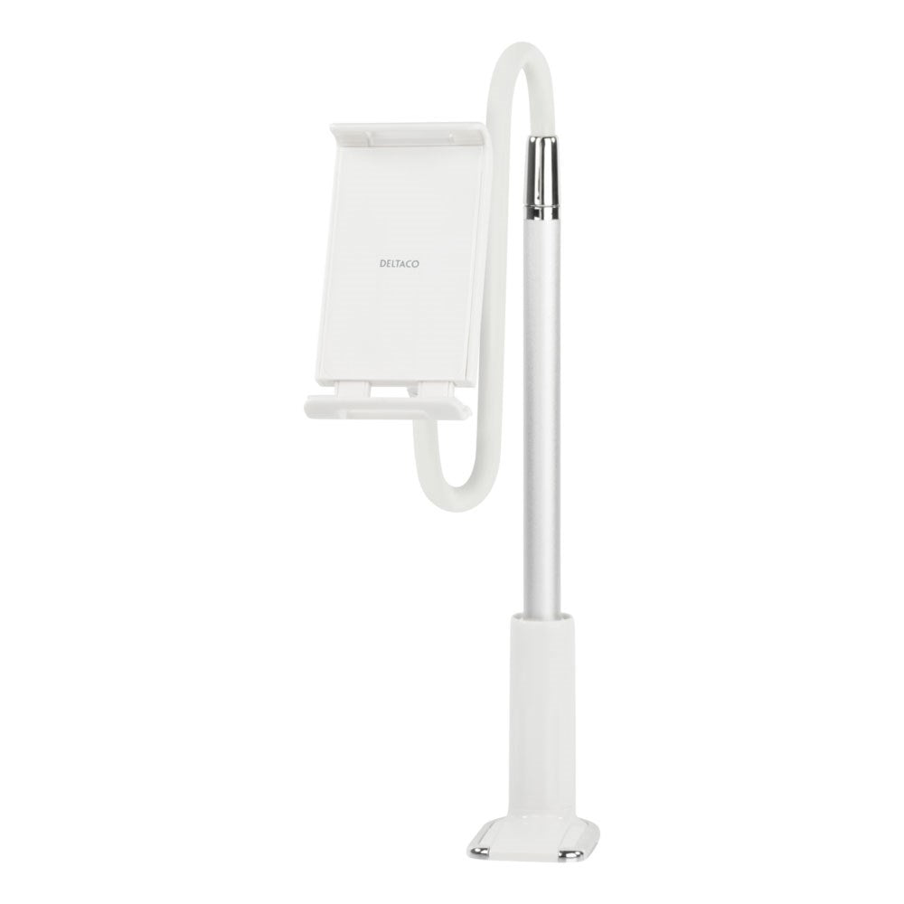 Deltaco Bordholder til Mobil & Tablet - 125 til 190 mm - Hvid