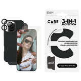 CARE By PanzerGlass iPhone 16 Pro Max 3-i-1 FASHION Bundle - Skjermbeskytter (UWF) / Bakdeksel / Kamerabeskyttelse - Gjennomsiktig / Svart