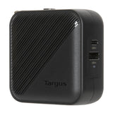 Targus 65W GaN PD Vægoplader m. USB-C, USB-A og Rejseadaptere - Sort