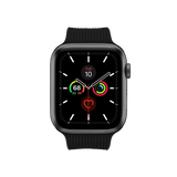 Apple Watch (42/44/SE/45/46/49 mm) Native Union Curve Strap Silikon Smartwatch-rem - Svart
