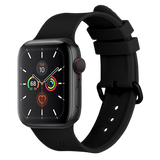 Apple Watch (42/44/SE/45/46/49 mm) Native Union Curve Strap Silikon Smartwatch-rem - Svart