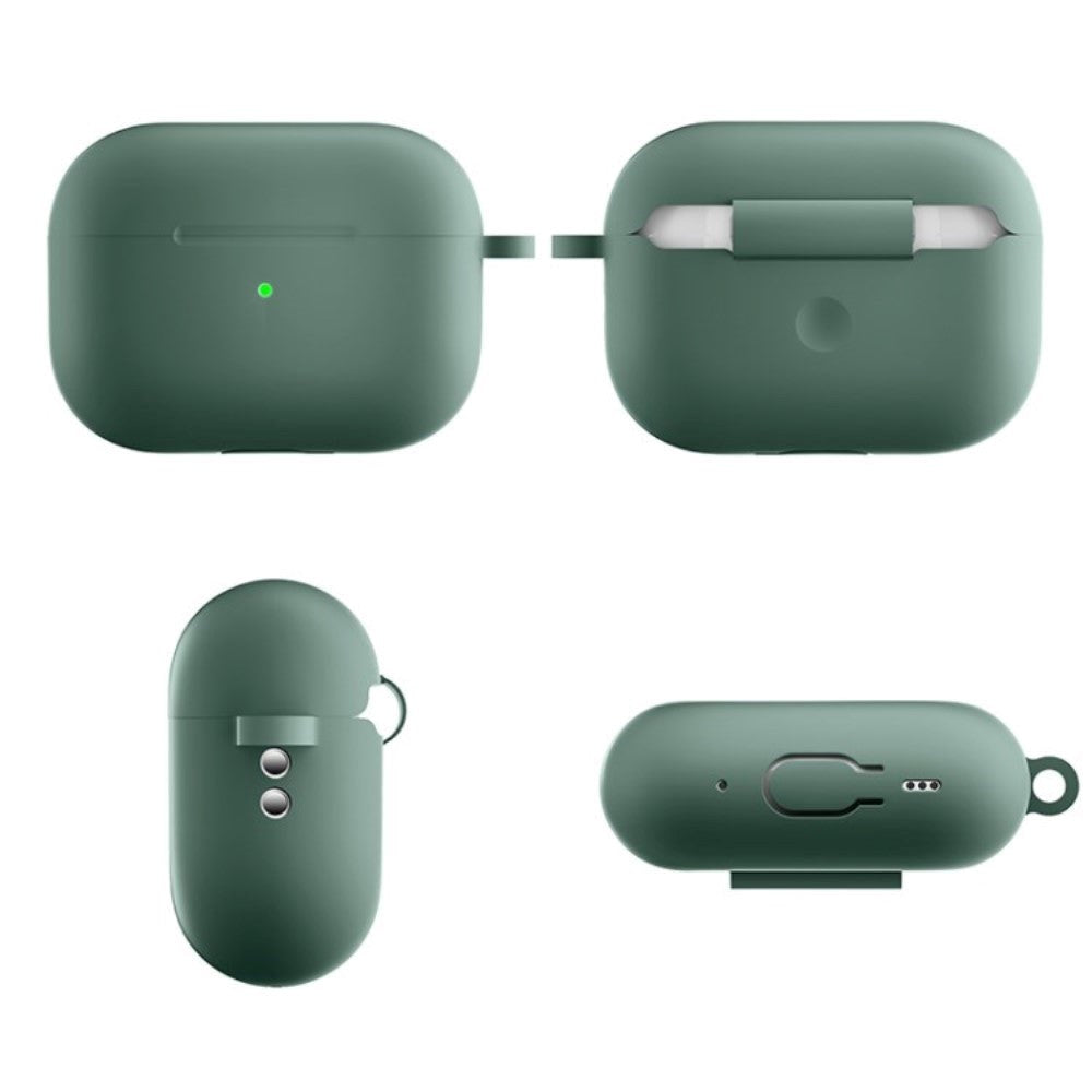 Apple Airpods Pro 2nd Gen (2022) Silikondeksel m. Hage - Grønn