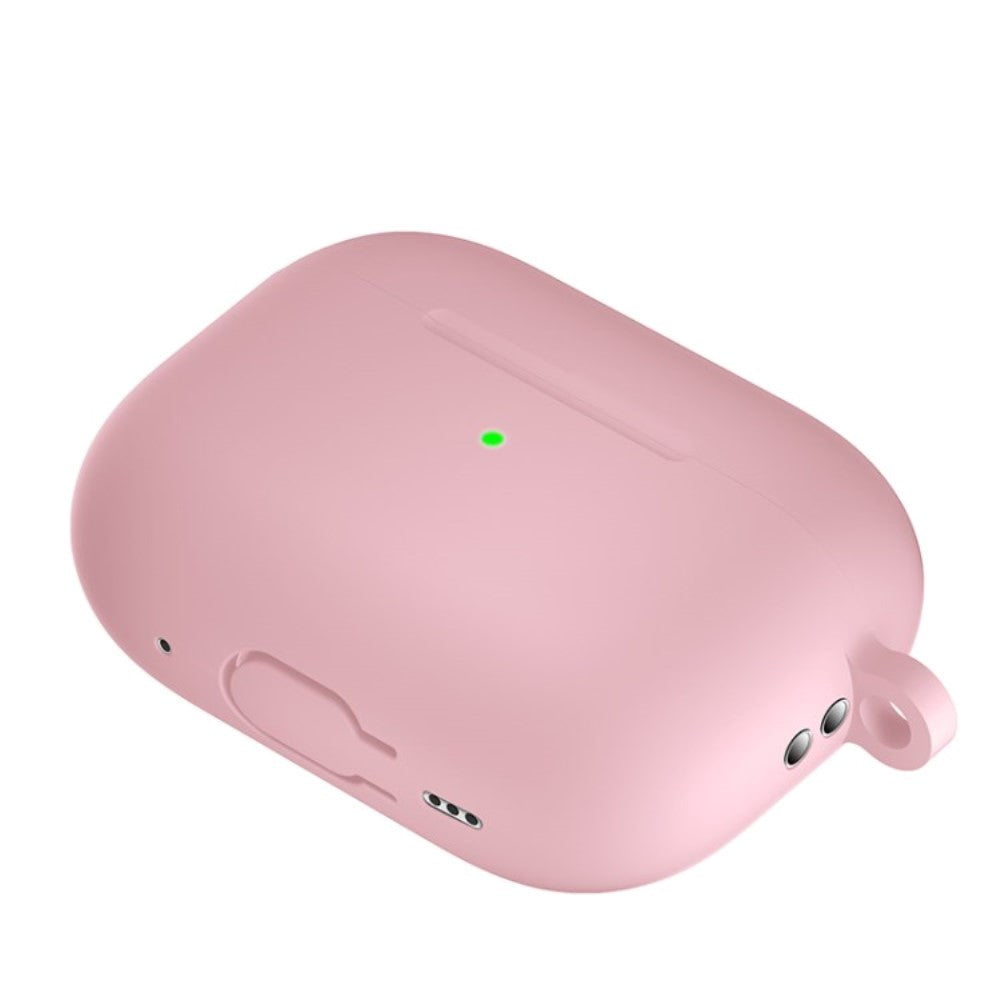 Apple Airpods Pro 2nd Gen (2022) Silikondeksel m. Hake - Rosa