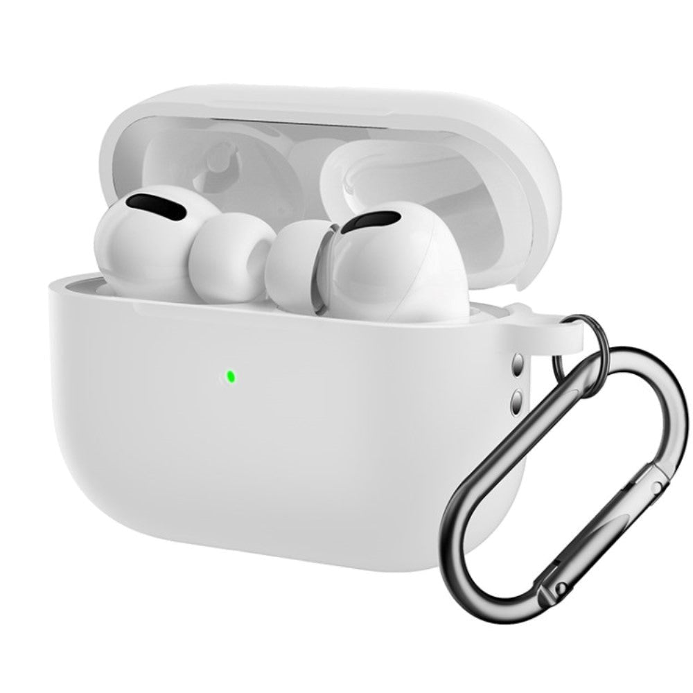Apple Airpods Pro 2nd Gen (2022) Silikondeksel m. Hake - Hvit