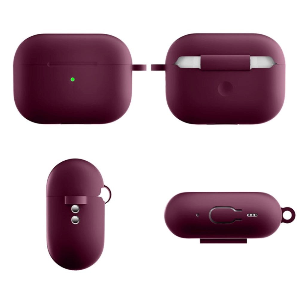 Apple Airpods Pro 2nd Gen (2022) Silikondeksel m. Hage - Bordeaux