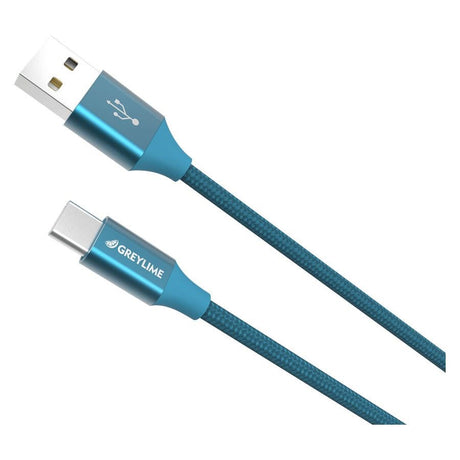 GreyLime Flettet (3A/15W) USB-C-kabel 1 meter - Blå